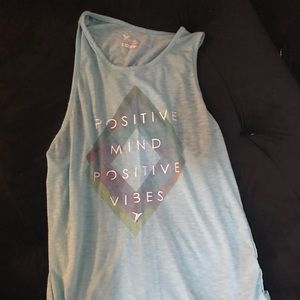 Old navy - workout tank - positive mind/vibes